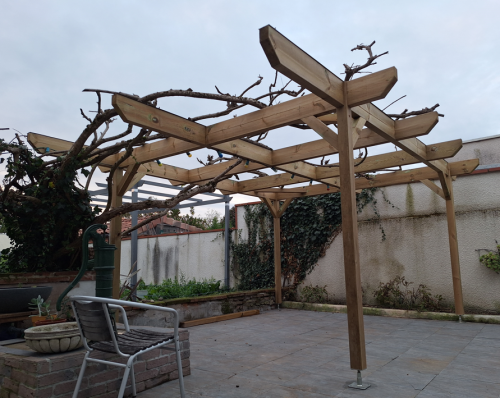 Remplacement d'une pergola en bois